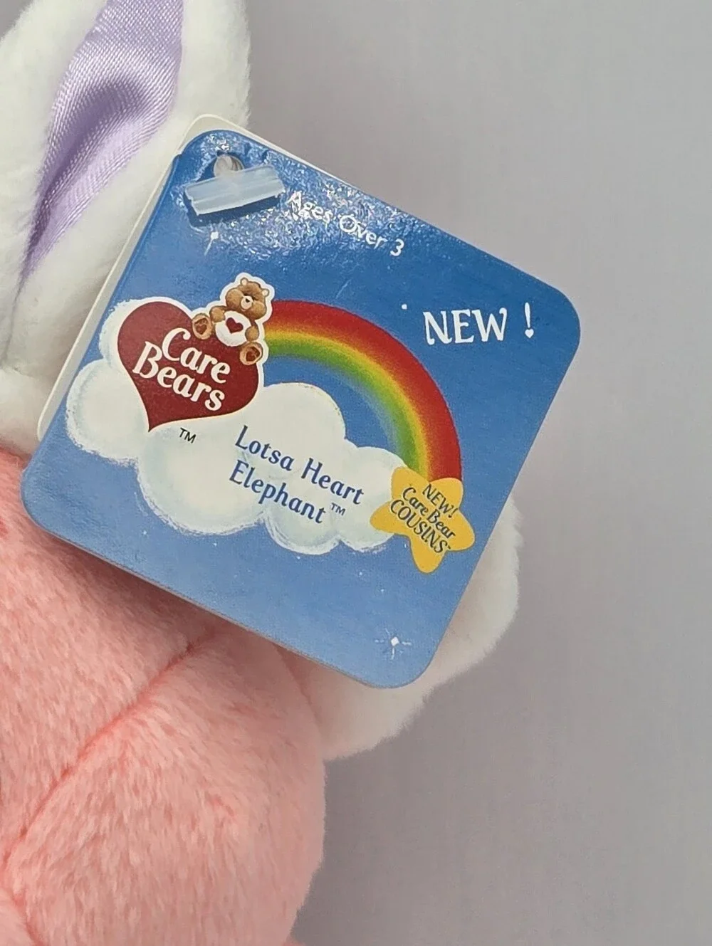 2004 LOTSA HEART ELEPHANT Care Bear Cousins EASTER BUNNY EARS Tags